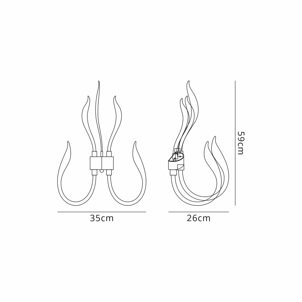 Versailles Dimmable LED Wall Light 30W 3000K - Chrome