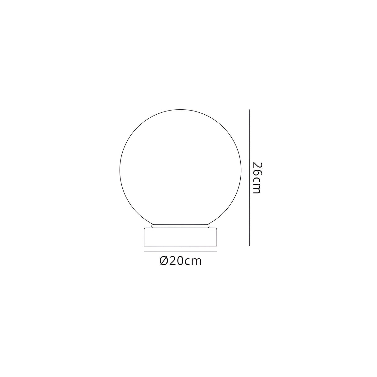 Bola Round Table Lamp - Chrome