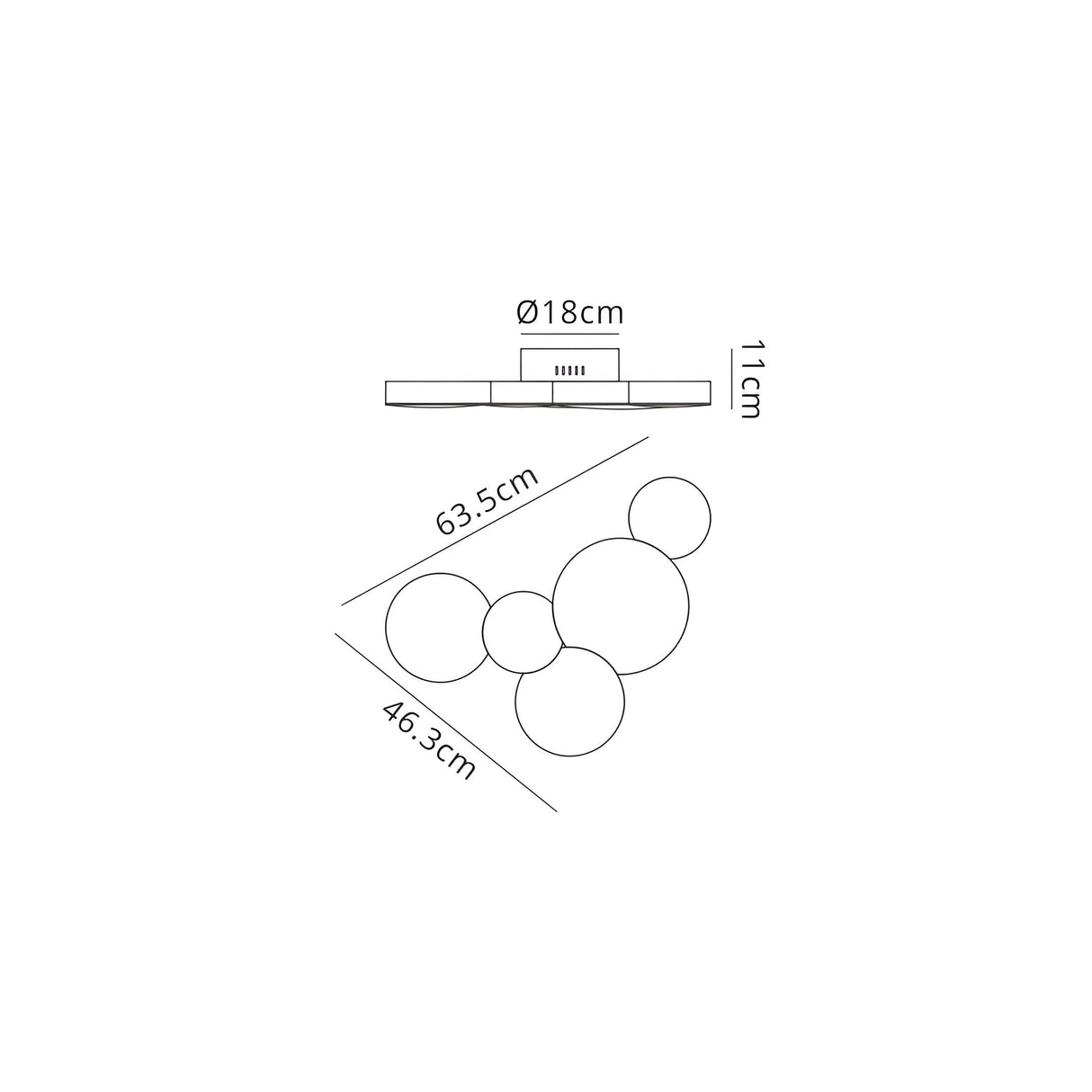 Lunas Dimmable LED Flush Ceiling Light With Remote Control - White