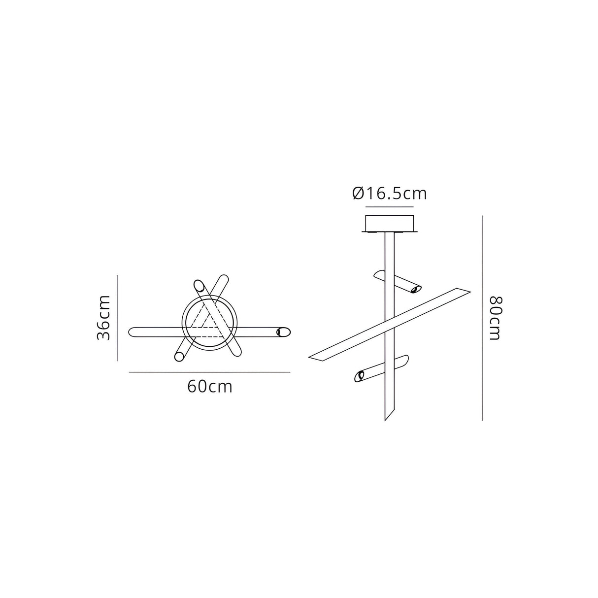 Take Dimmable LED Semi-Flush Ceiling Light 30W 3000K – Bronze