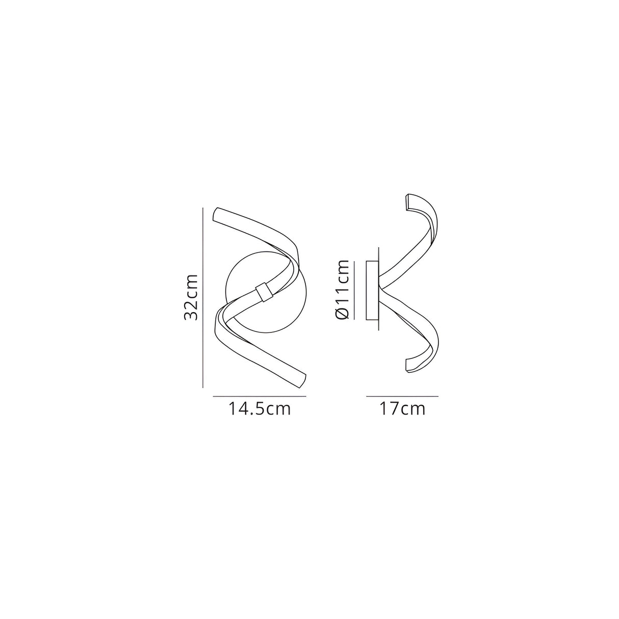 Nur Dimmable LED Wall Light 10W 2800K - Brown Oxide