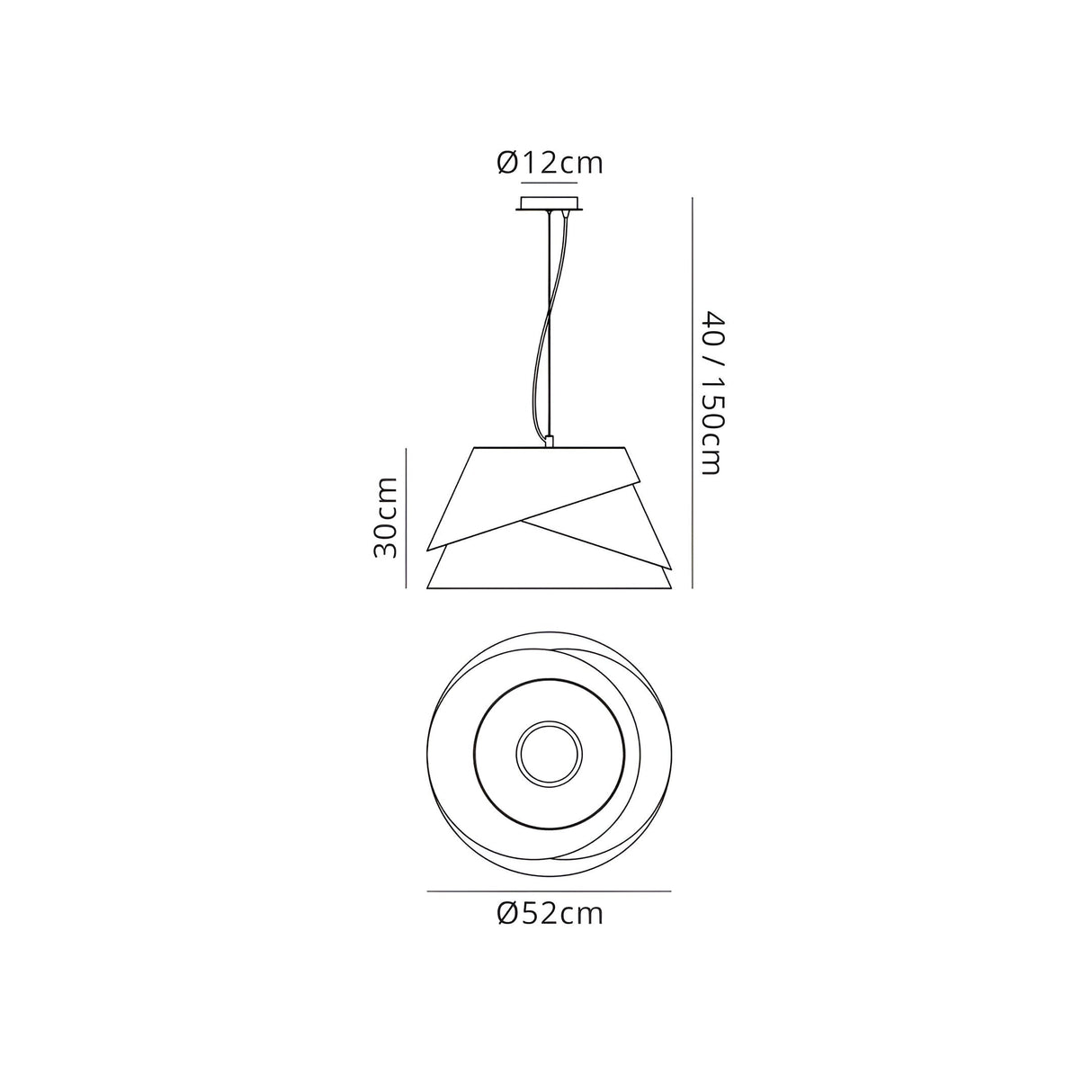 Alboran 52cm 1 Light Pendant Light - Silver