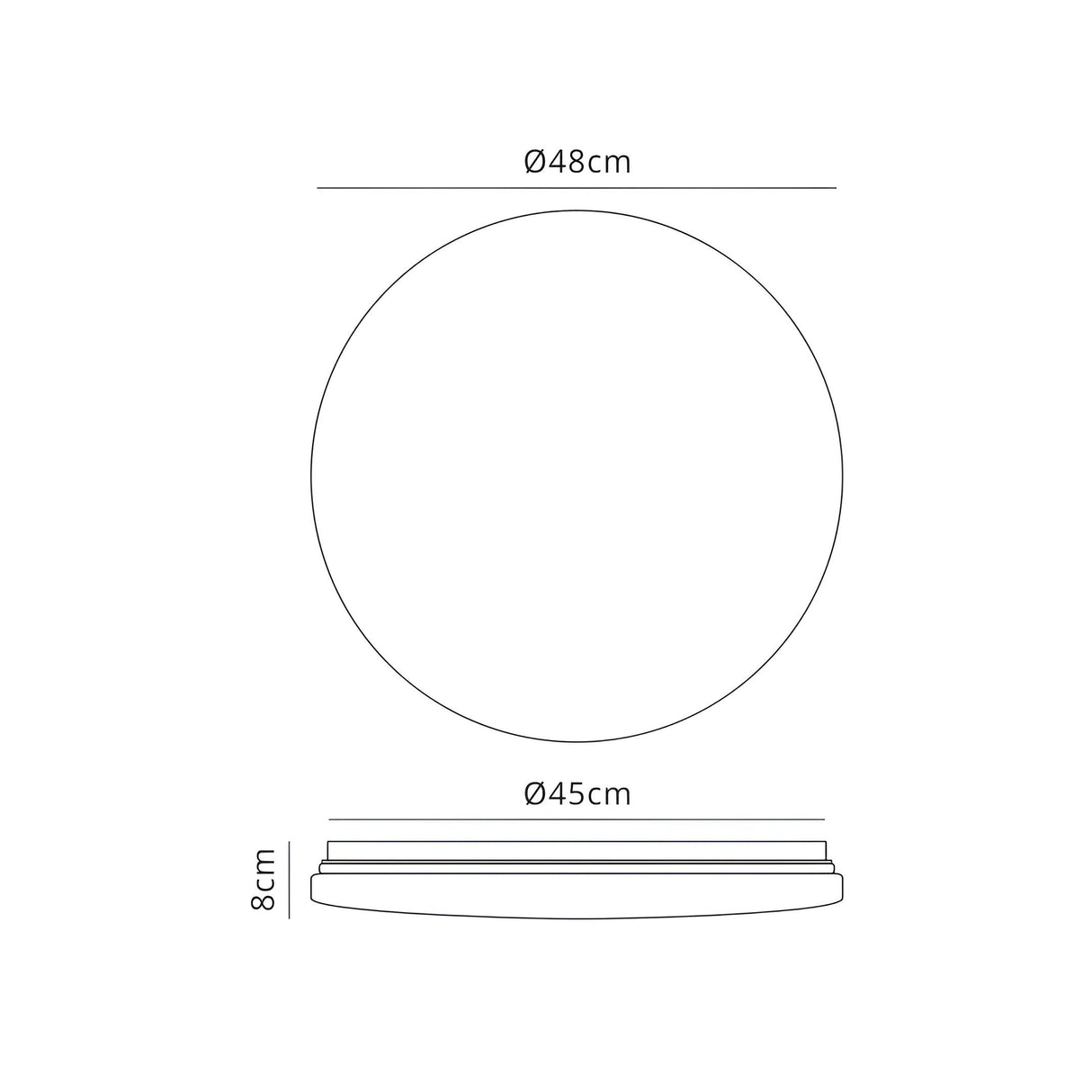 Zero II LED Flush Ceiling Light 50W 5000K - White