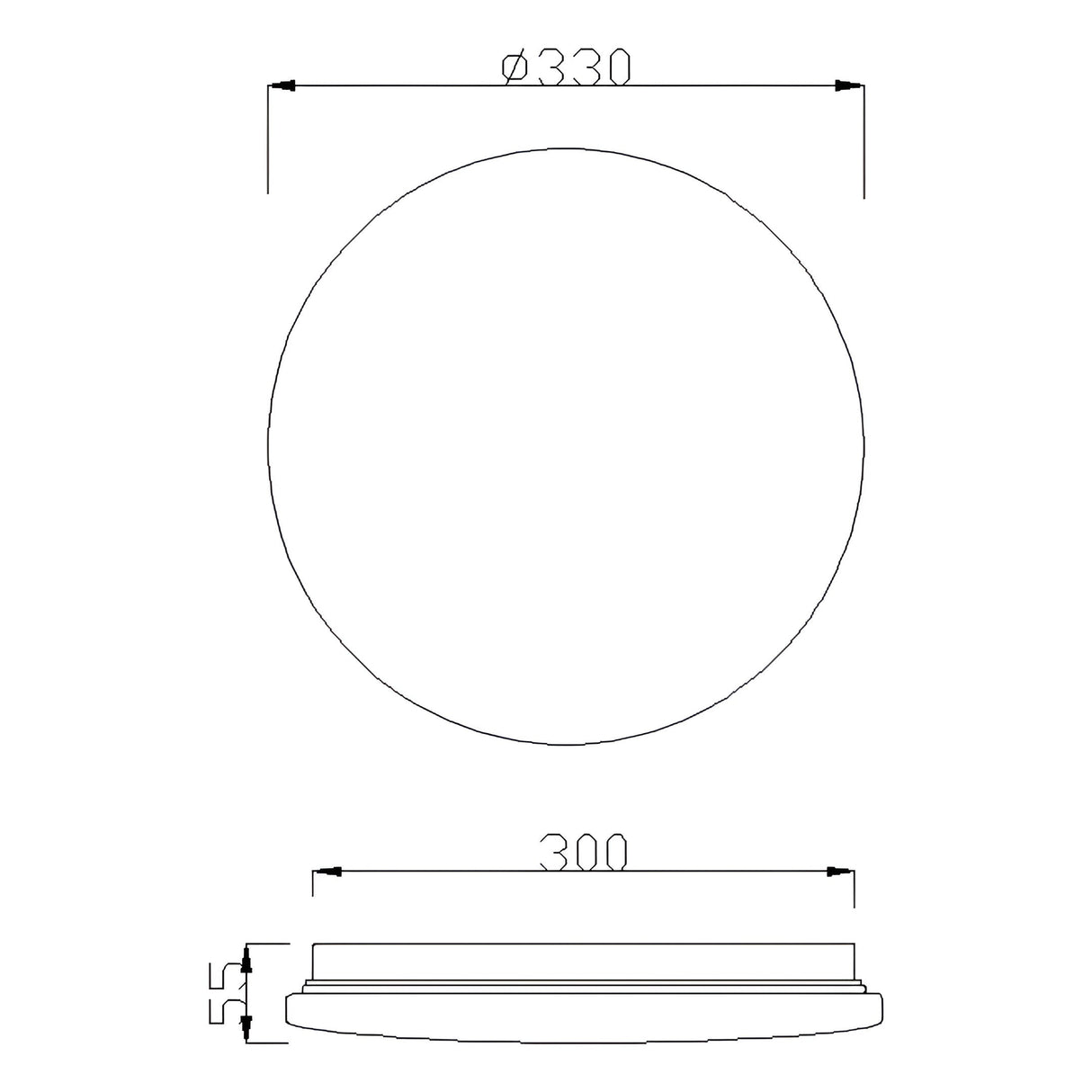 Zero II LED Flush Ceiling Light 24W 5000K - White