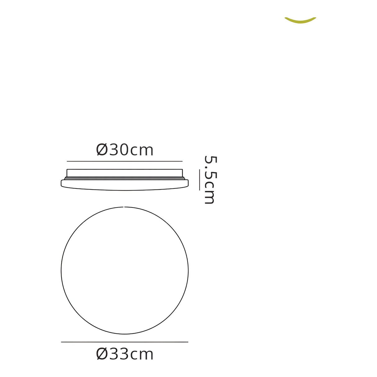 Zero Smart Small Dimmable LED Flush Ceiling Light With Remote & App Control - White