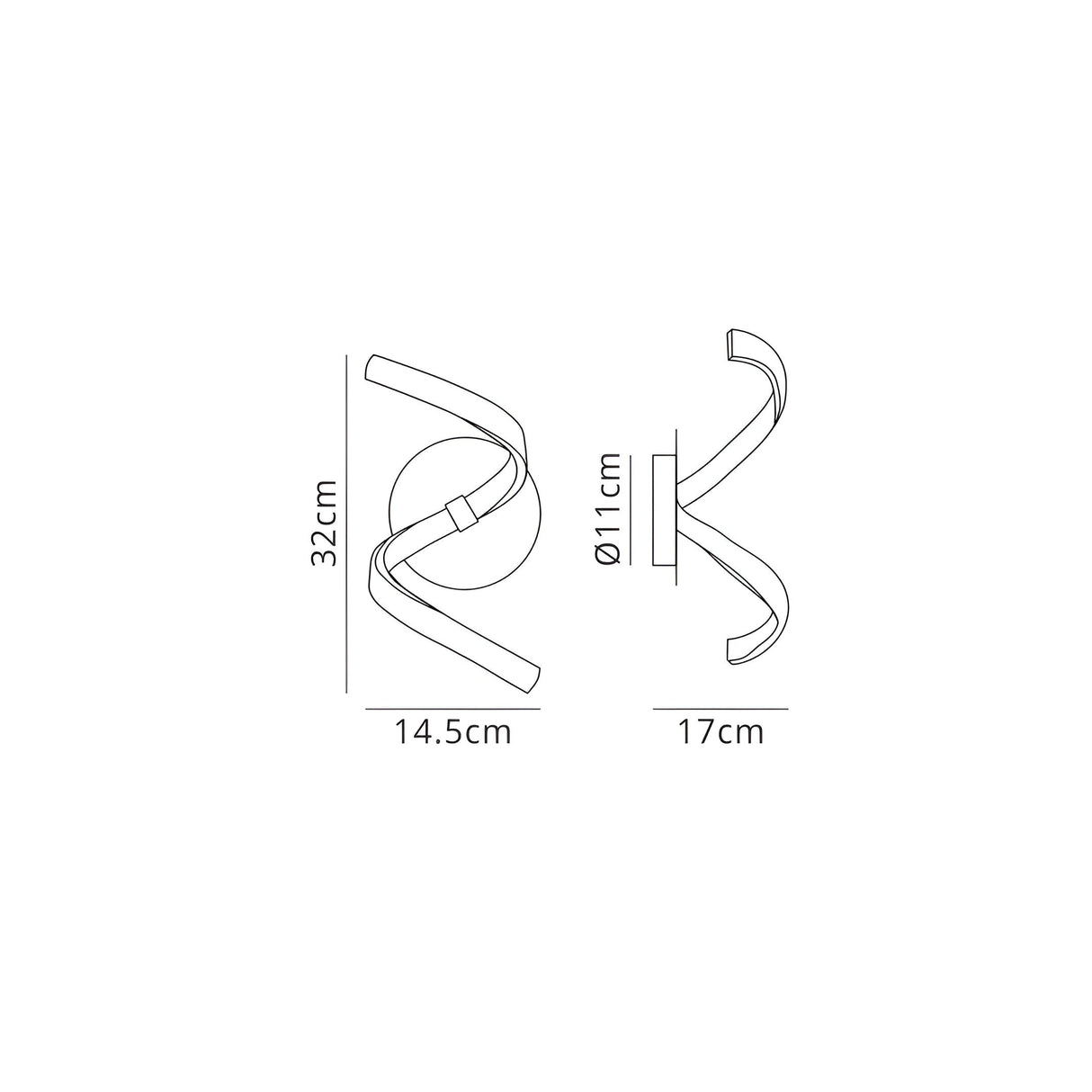 Nur Dimmable LED Wall Light 10W 3000K - White