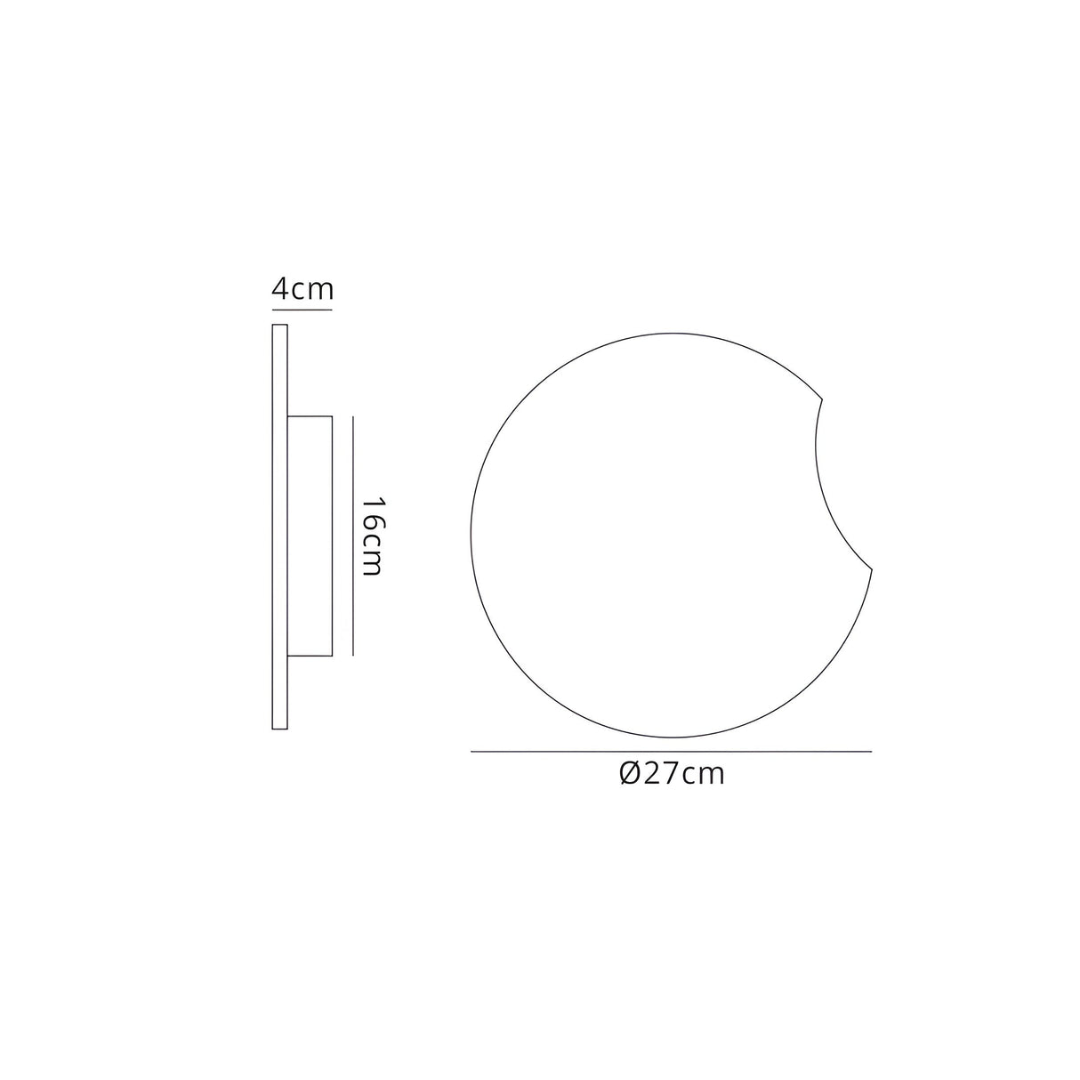 Petaca Round LED Wall Light 16W 3000K - Matt White