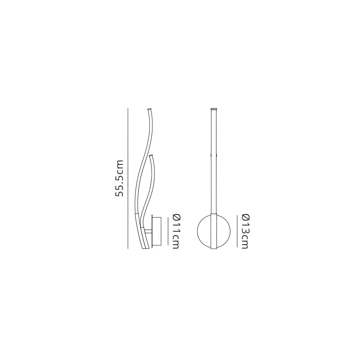 Corinto LED Wall Light 12W 3000K - Silver Chrome