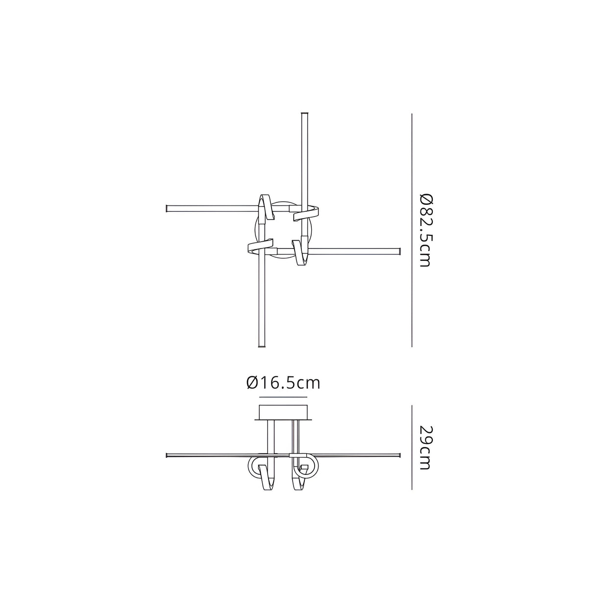 Cinto Semi-Flush Ceiling Light 28W 3000K - Polished Chrome