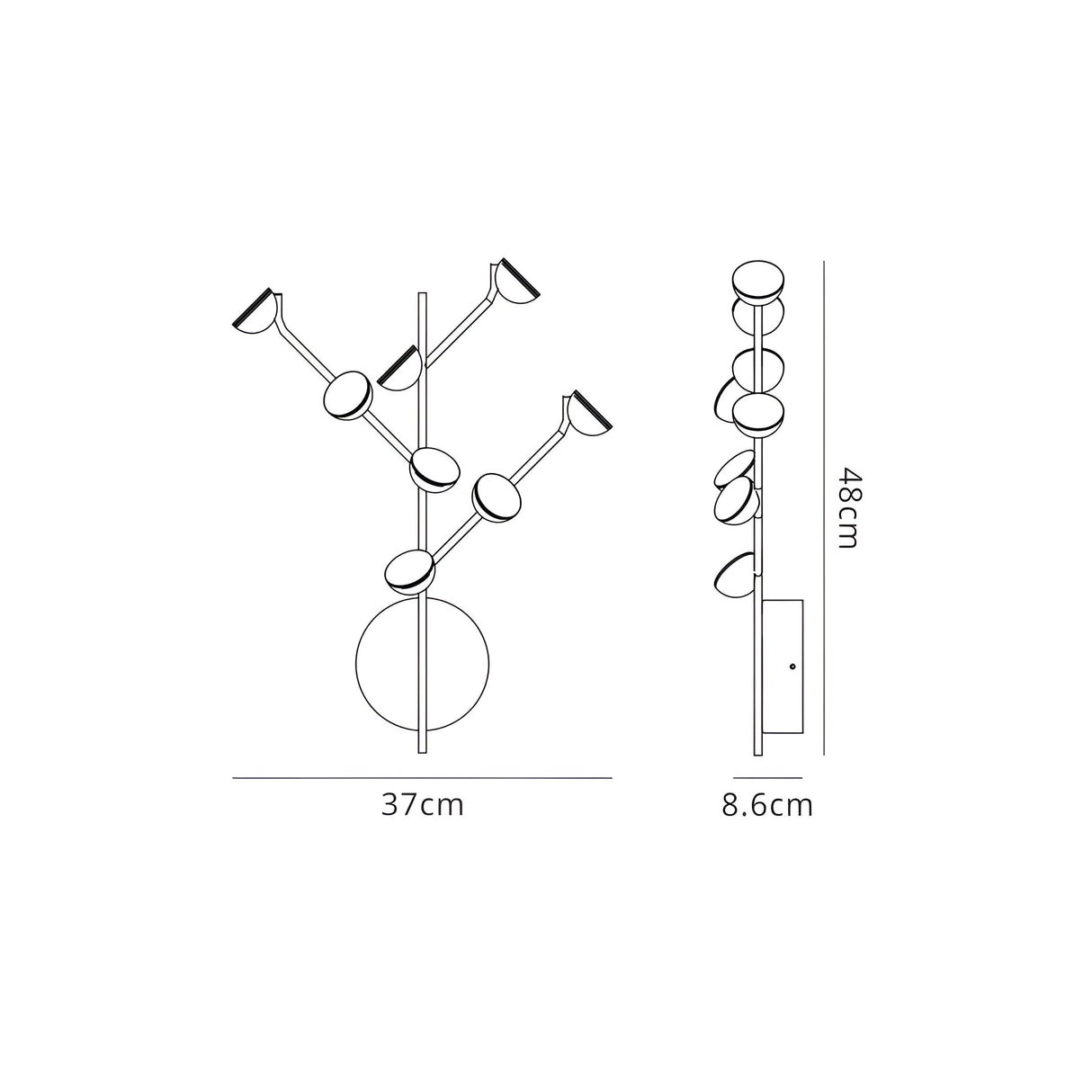 Adn LED Wall Lamp 24W 3000K - White