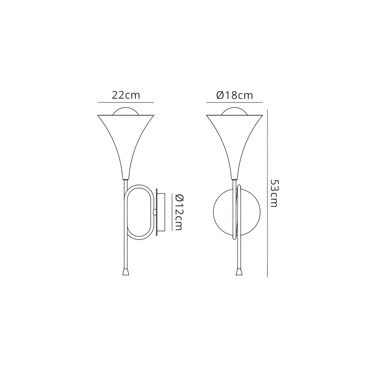 Jazz 1 Light Wall Light - Gold