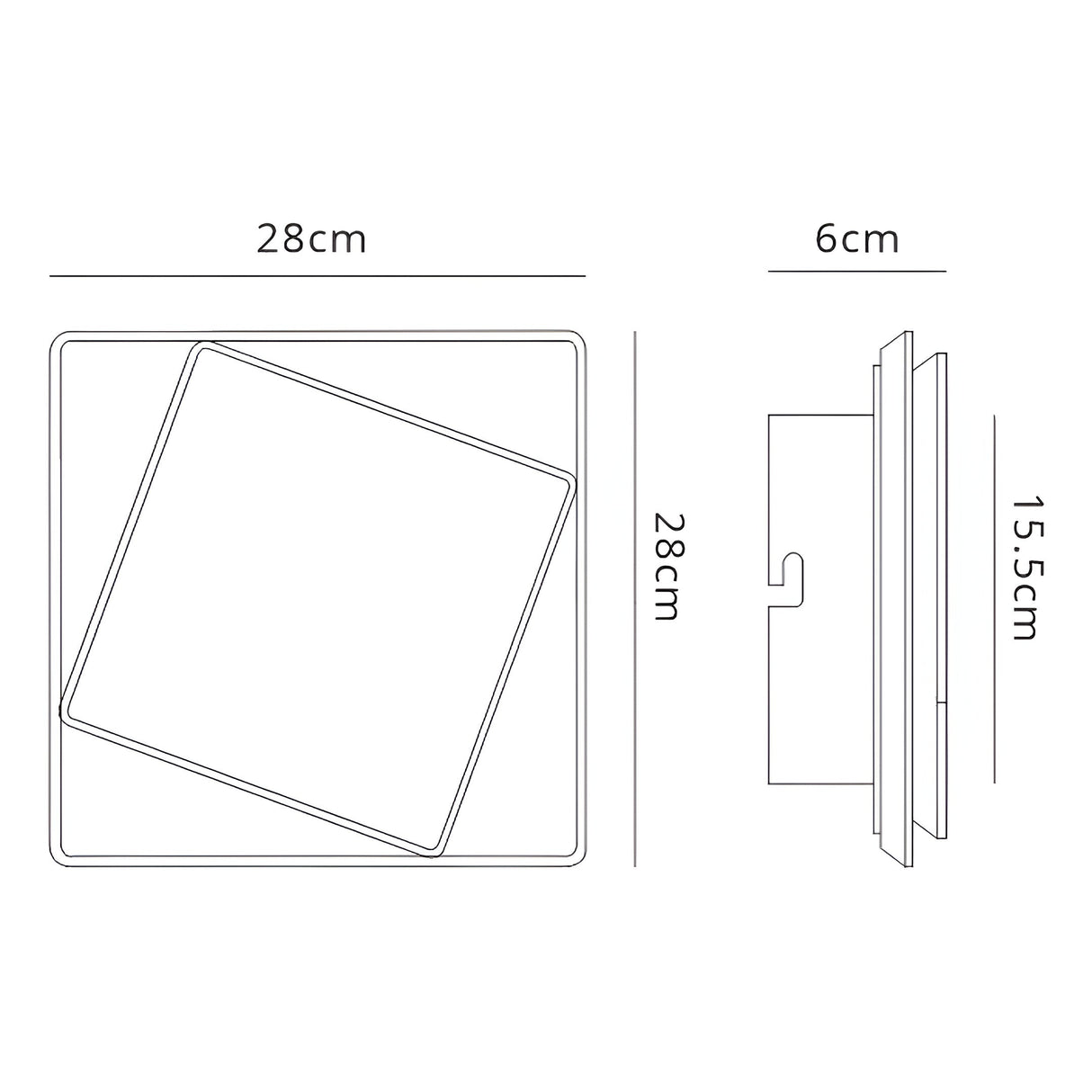 Dakla LED Wall Light 18W 3000K - Black