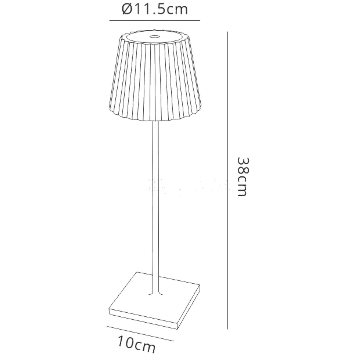 K2 LED Battery Outdoor Table Lamp 2.2W 3000K - Black