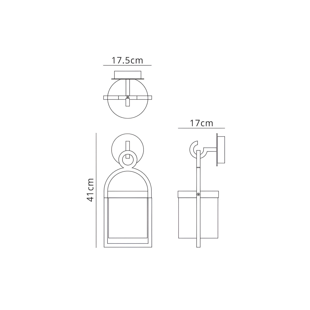 Maya 1 Light Large Outdoor Wall Light - Anthracite