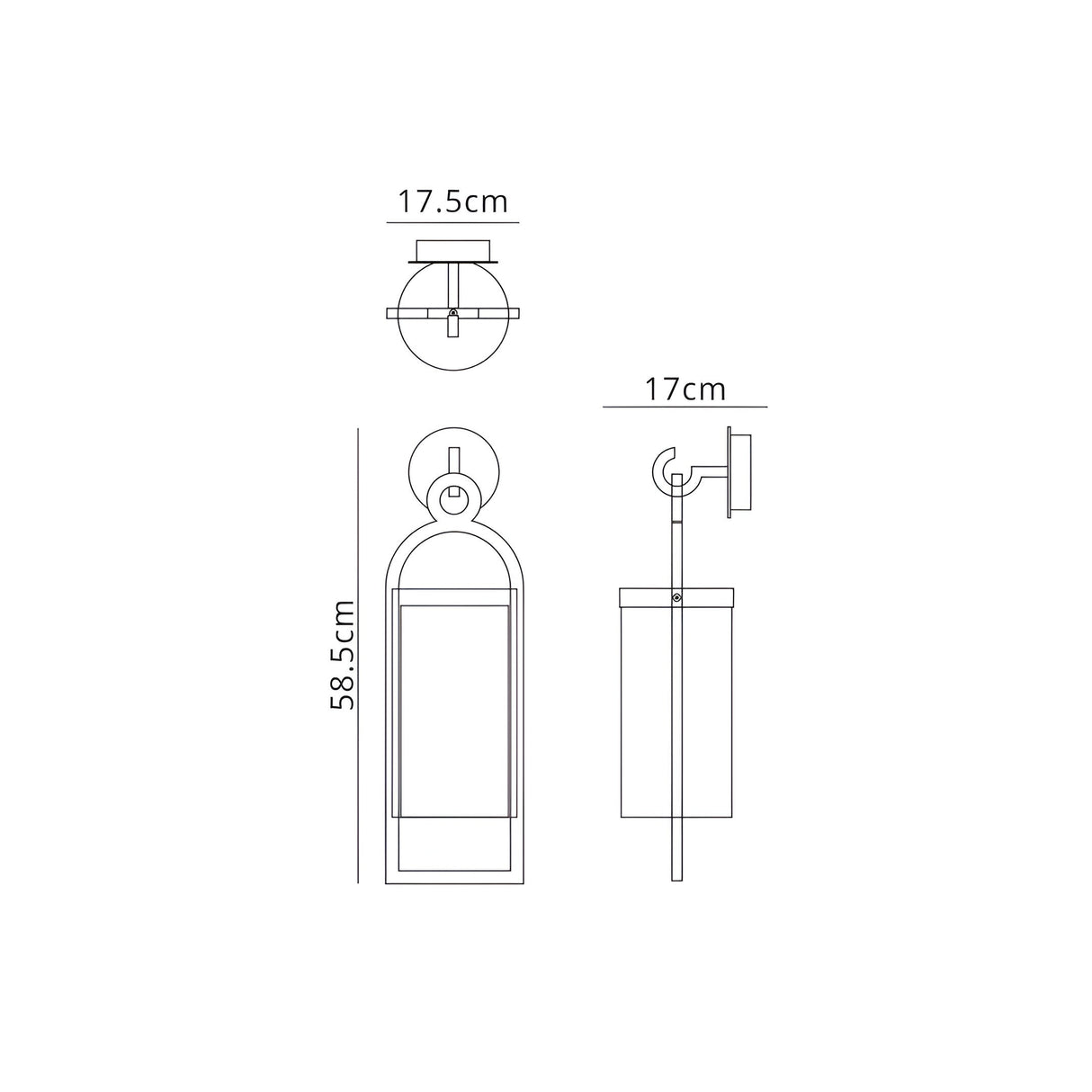 Maya 1 Light Small Outdoor Wall Light - Anthracite