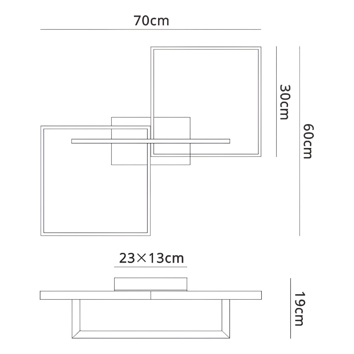 Mural LED Semi-Flush Ceiling Light 48W 3000K - Matt White