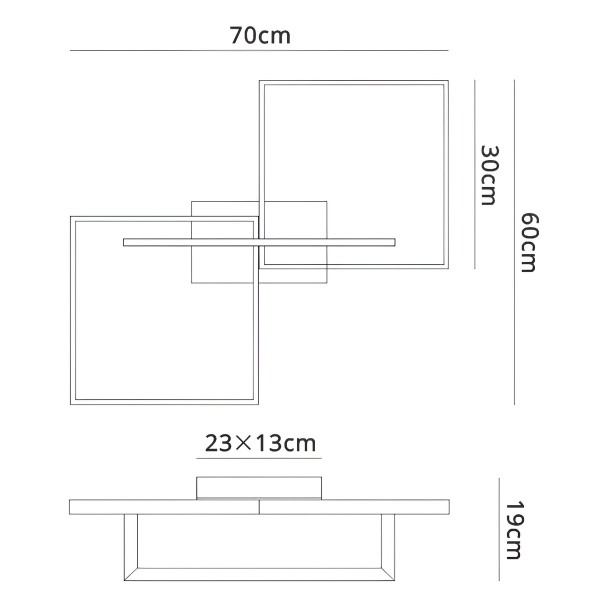 Mural Dimmable LED Semi-Flush Ceiling Light 48W 3000K - Matt White