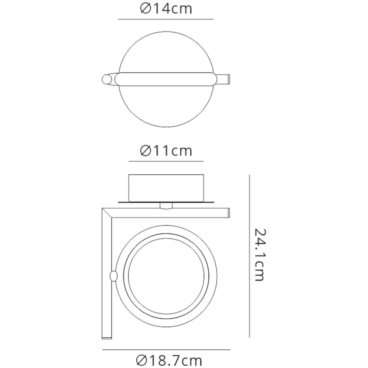 Olimpia LED Wall Light 8W 3000K - Satin Gold