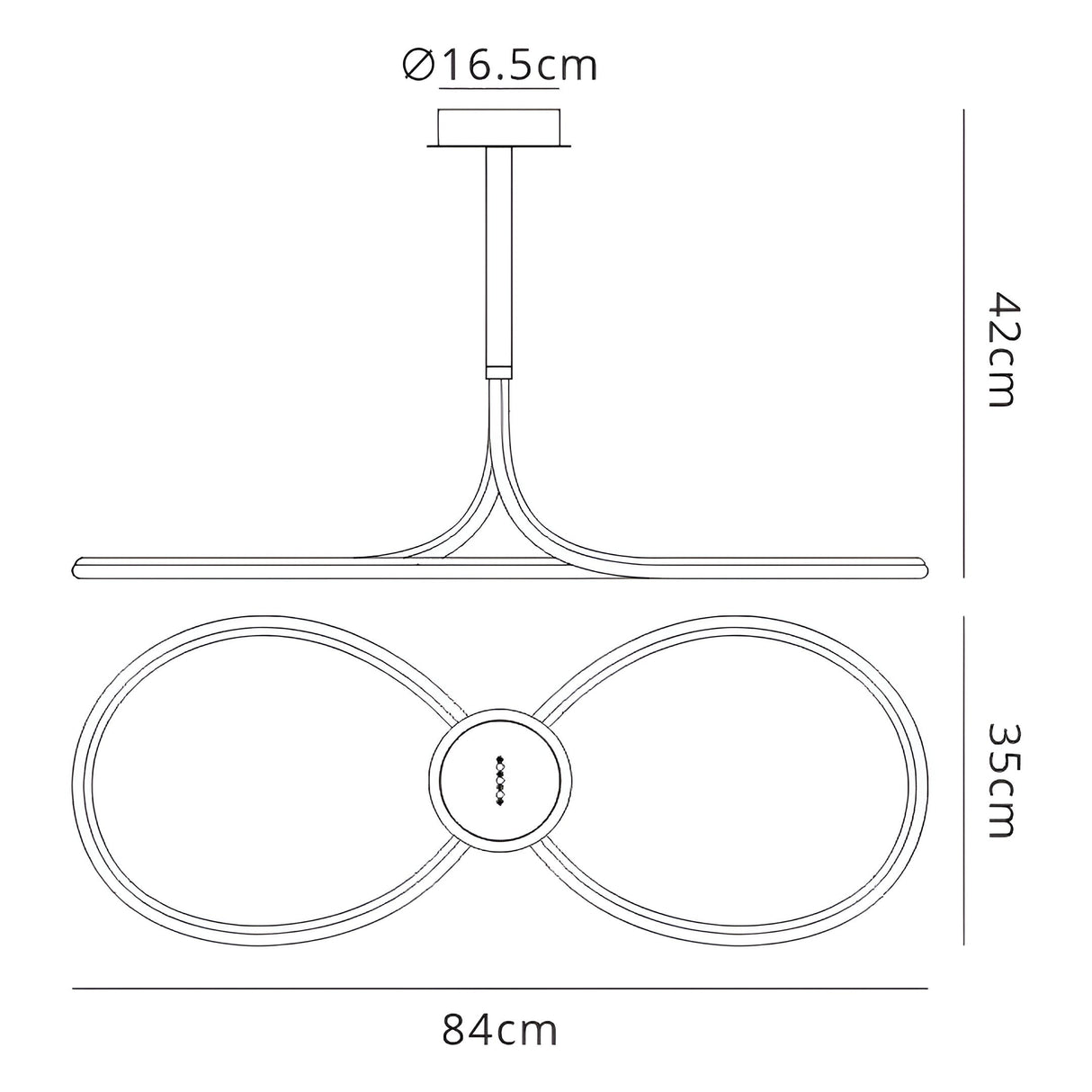 Nur II LED Rectangular Semi-Flush Ceiling Light 40W 3000K – Chrome