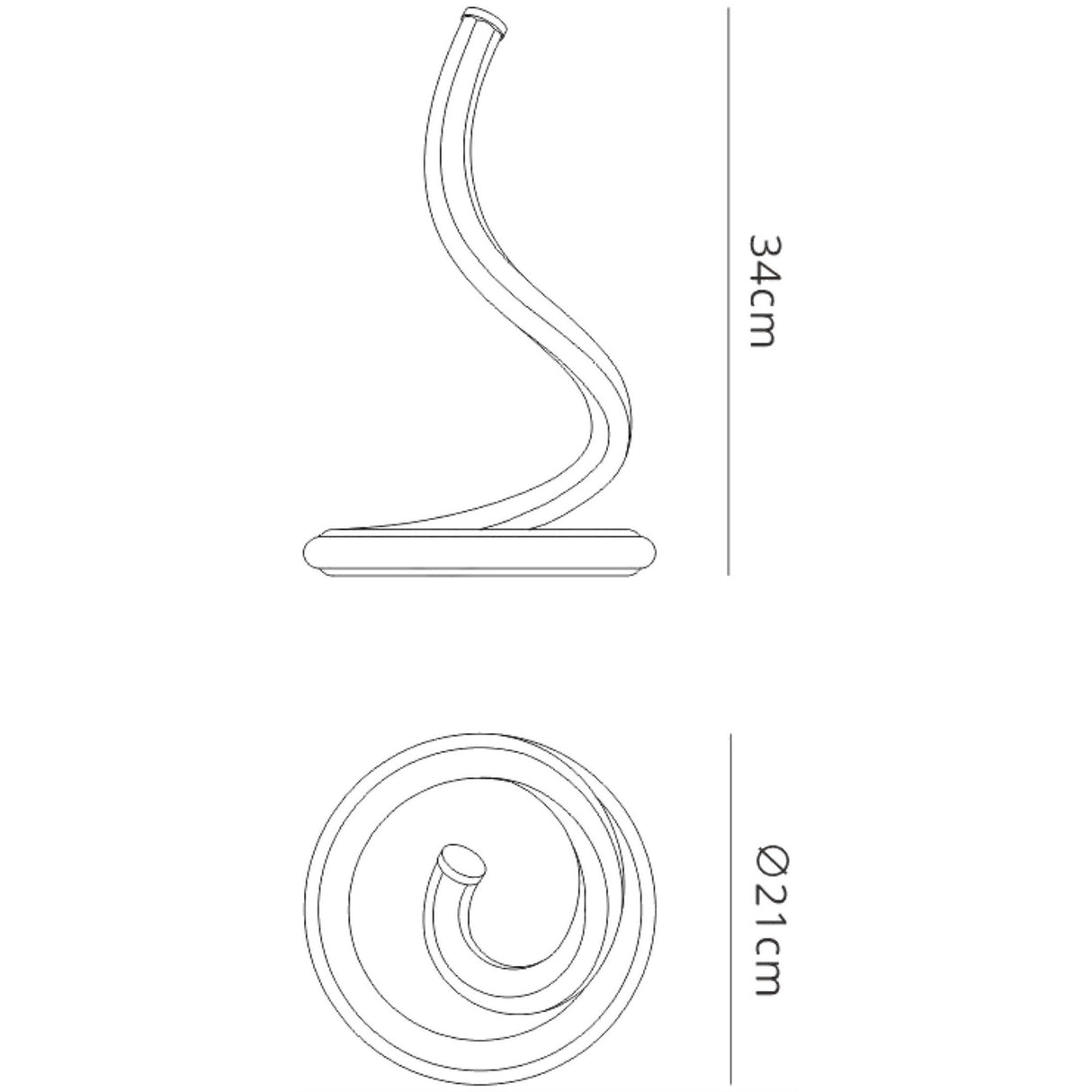 Nur II LED Table Lamp 12W 3000K - Chrome