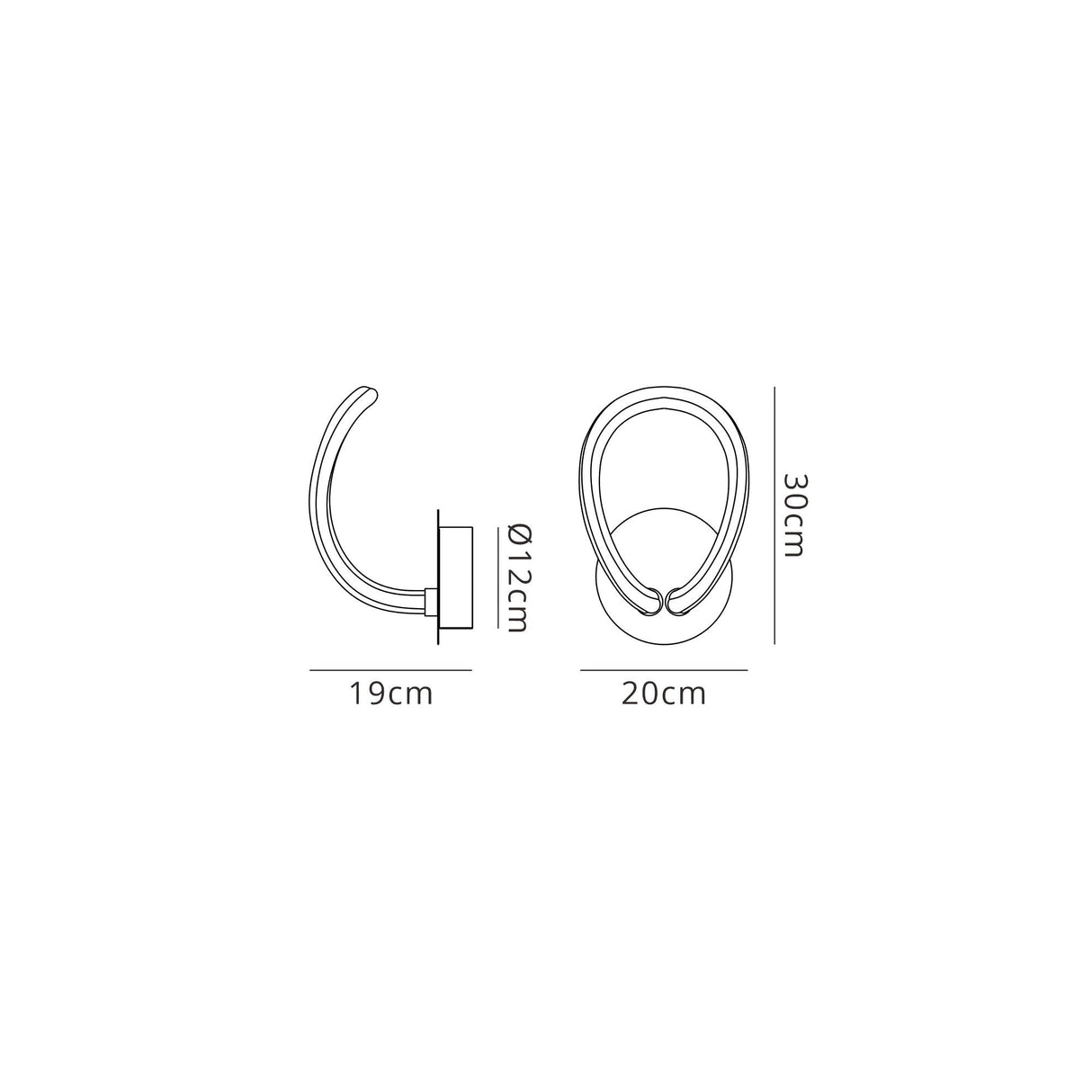 Knot II LED Wall Light 12W 3000K - Chrome