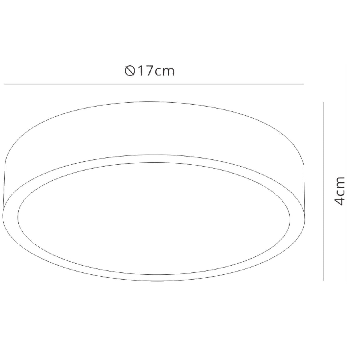 Saona Small Round LED Flush Ceiling Light 14W 4000K - White