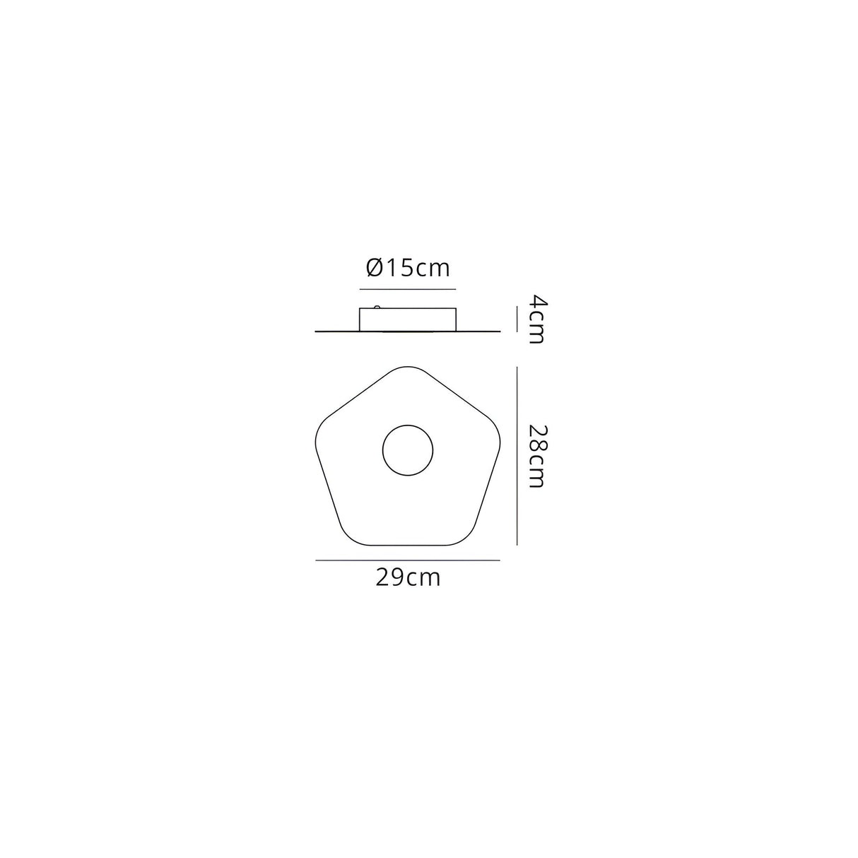 Area 1 Light Flush Ceiling Light - Sand White