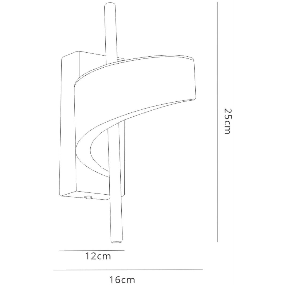 Tsunami Spiral LED Wall Light 12W 3000K - White
