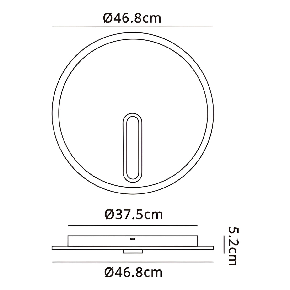 Clock CCT LED Flush Ceiling Light 40W 4000K - Sand White