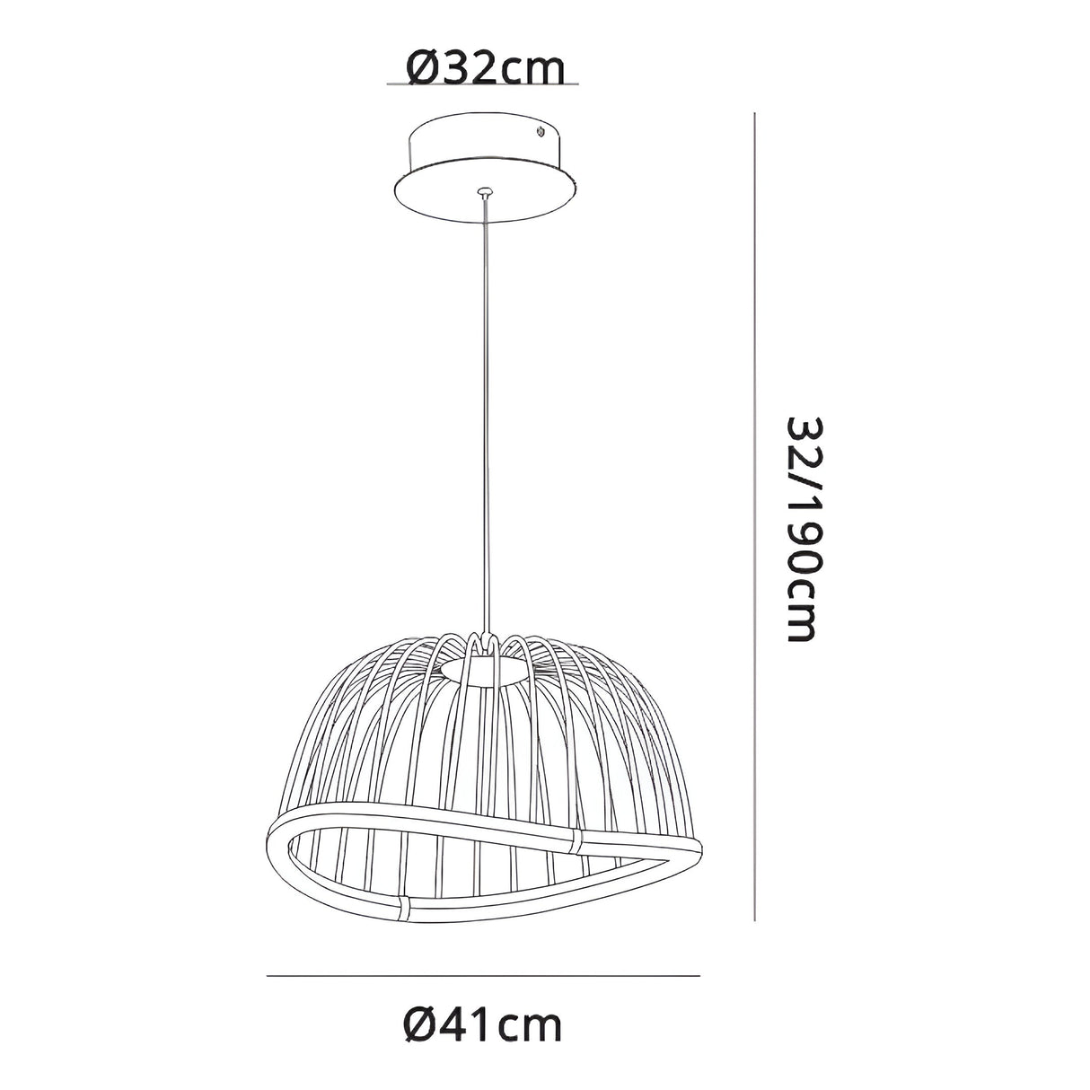 Celeste Small 2 Light LED Pendant Light 20W 3000K - White