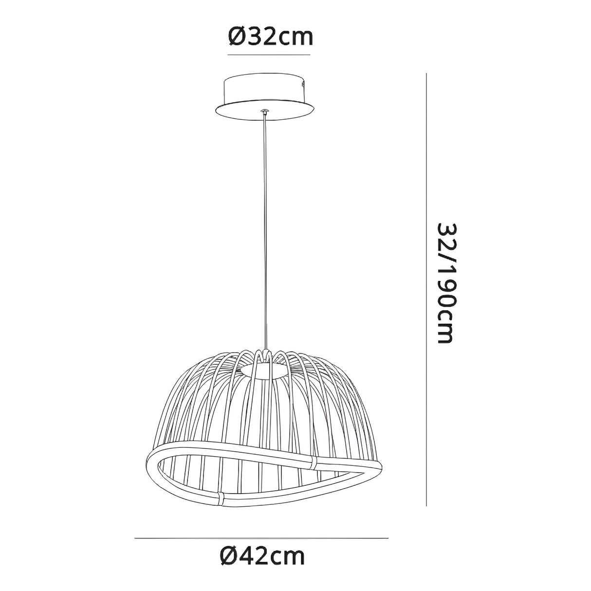 Celeste Small 2 Light LED Pendant Light 20W 3000K - Black