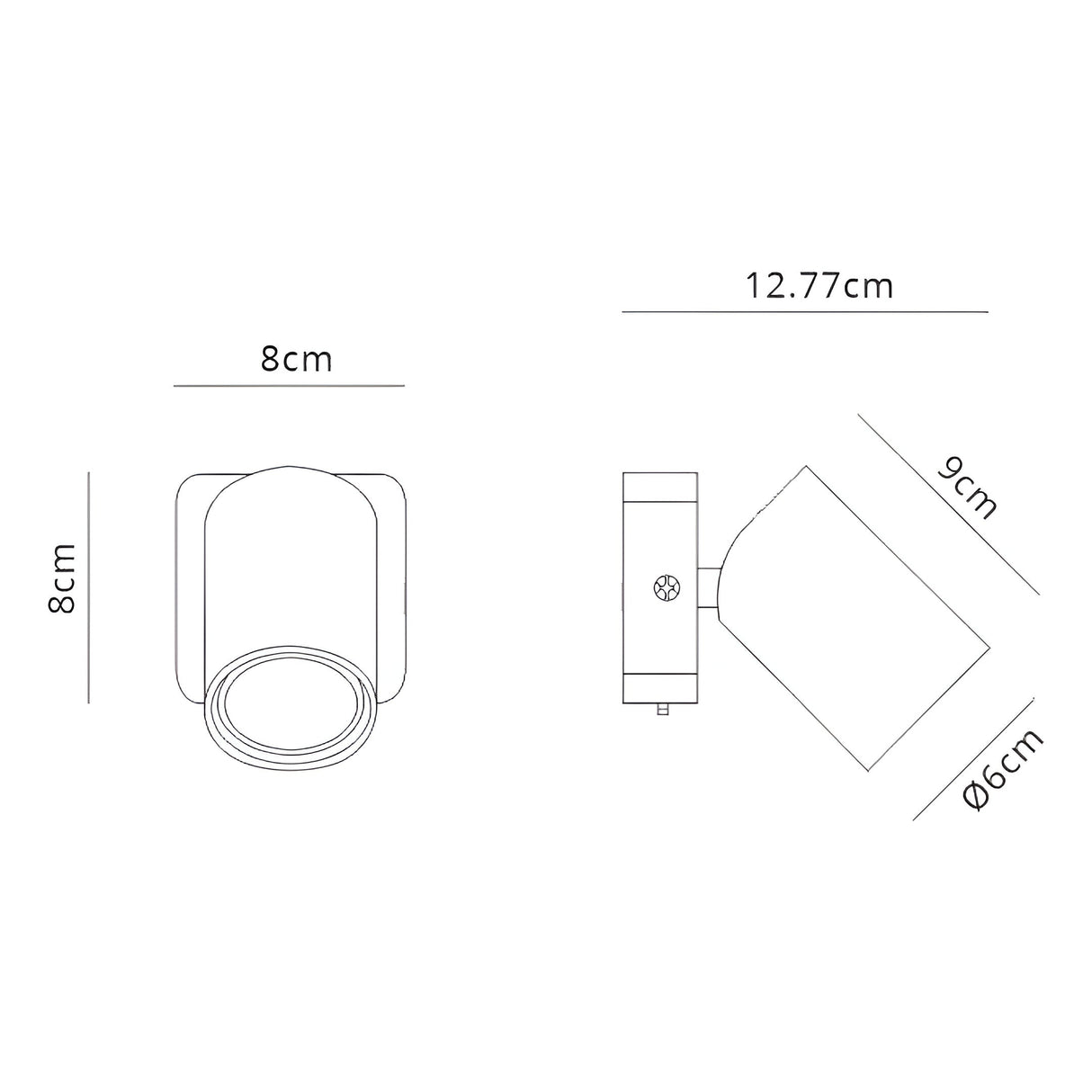 Sal 1 Light Single Spotlight With Switch - Matt Black