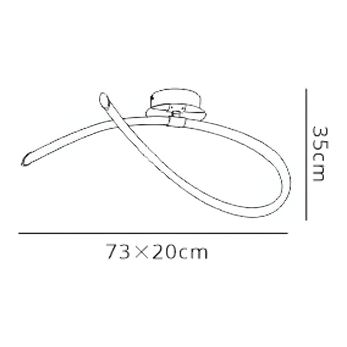 Armonia Medium Loop LED Semi-Flush Ceiling Light 25W 3000K - Polished Chrome