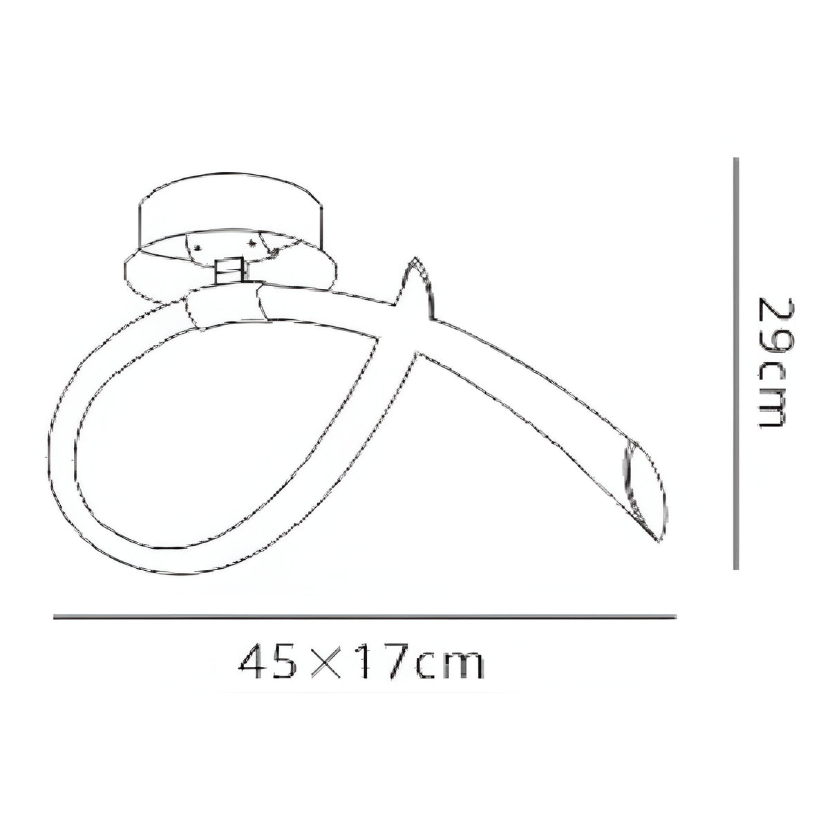 Armonia Small Loop LED Semi-Flush Ceiling Light 18W 3000K - Polished Chrome