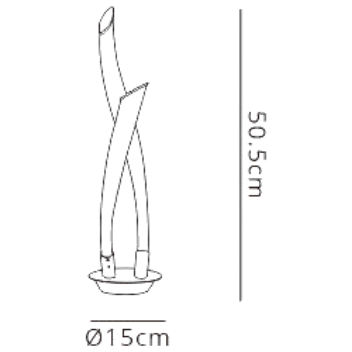 Armonia LED Frosted Acrylic Table Lamp 18W 3000K - Chrome