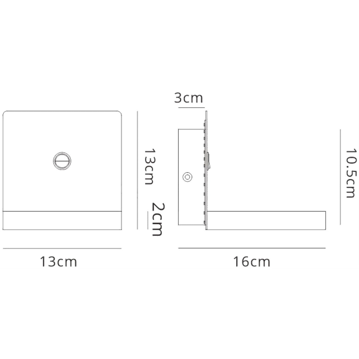Zanzibar Backlight LED Wall Light With Switch & Phone Induction Charger 3W 3000K - Sand White