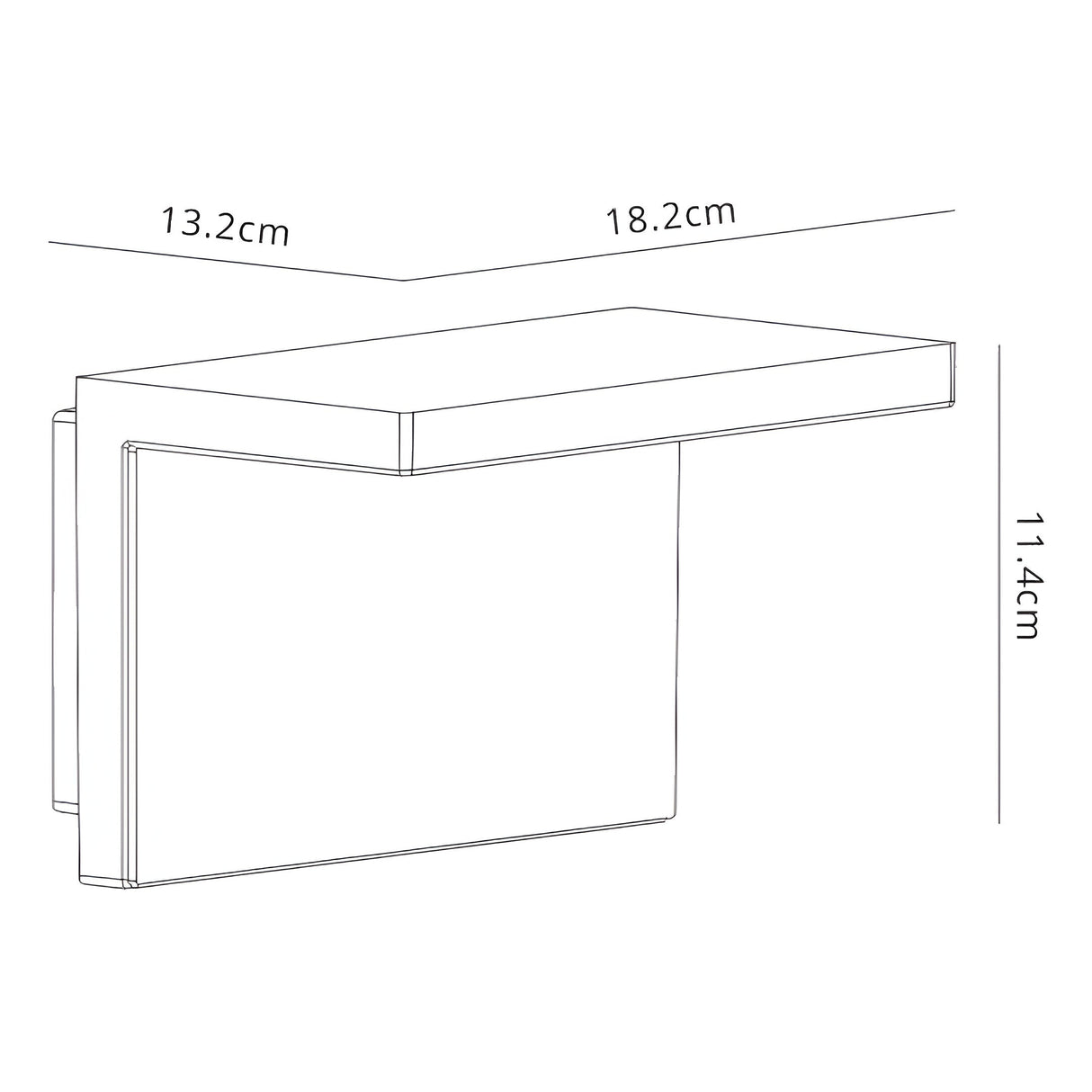 Ruka Outdoor LED Wall Light 13W 3000K - Anthracite/Brown