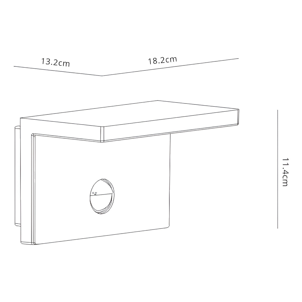 Ruka PIR Sensor Outdoor LED Wall Light - Anthracite/Brown