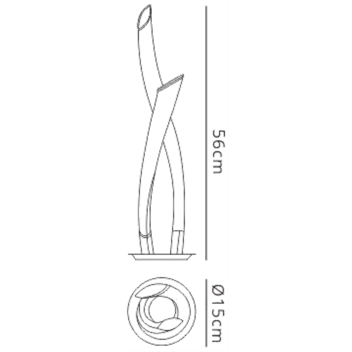 Armonia LED Frosted Acrylic Table Lamp 18W 3000K - White