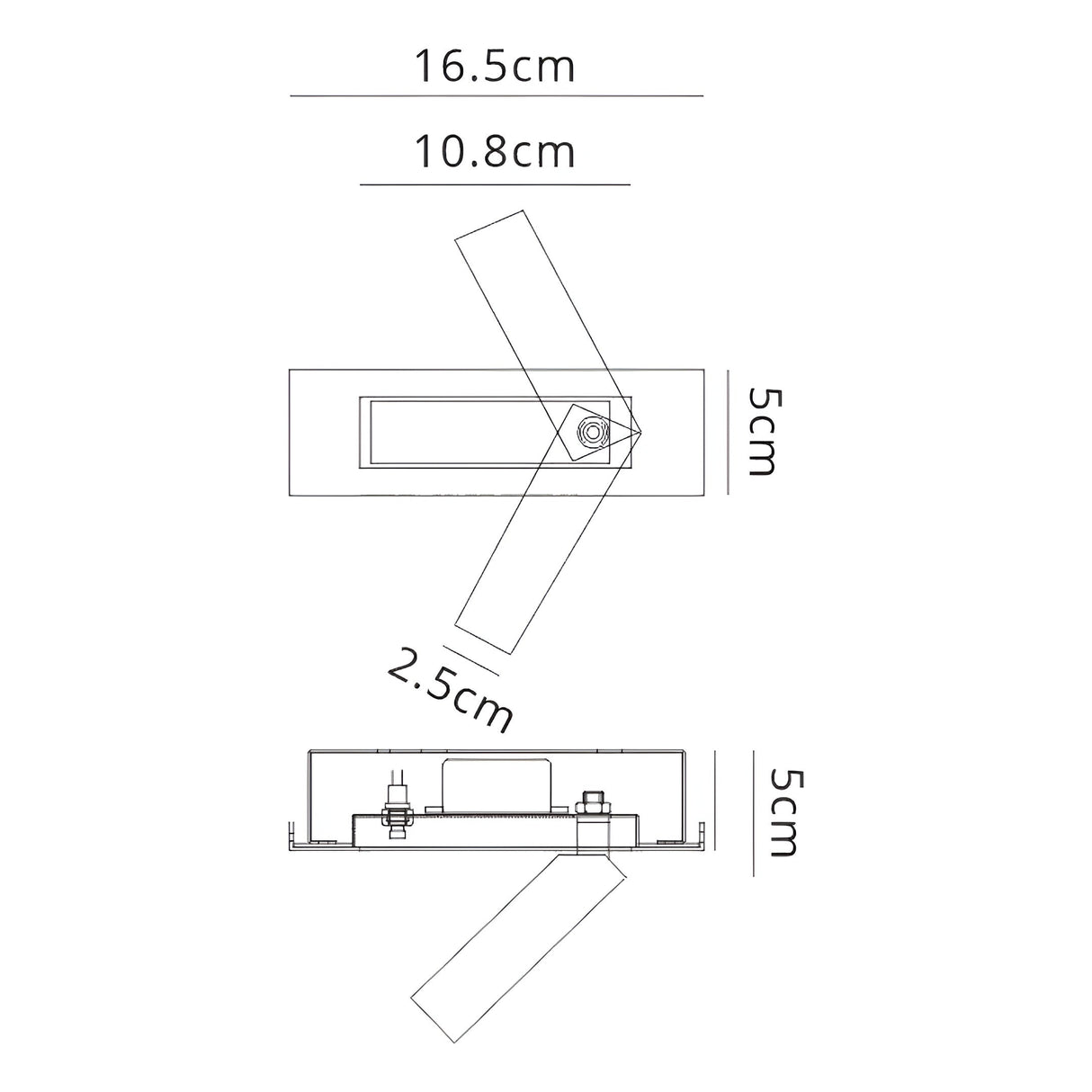 Gokova LED Single Spotlight With Switch - Sand White