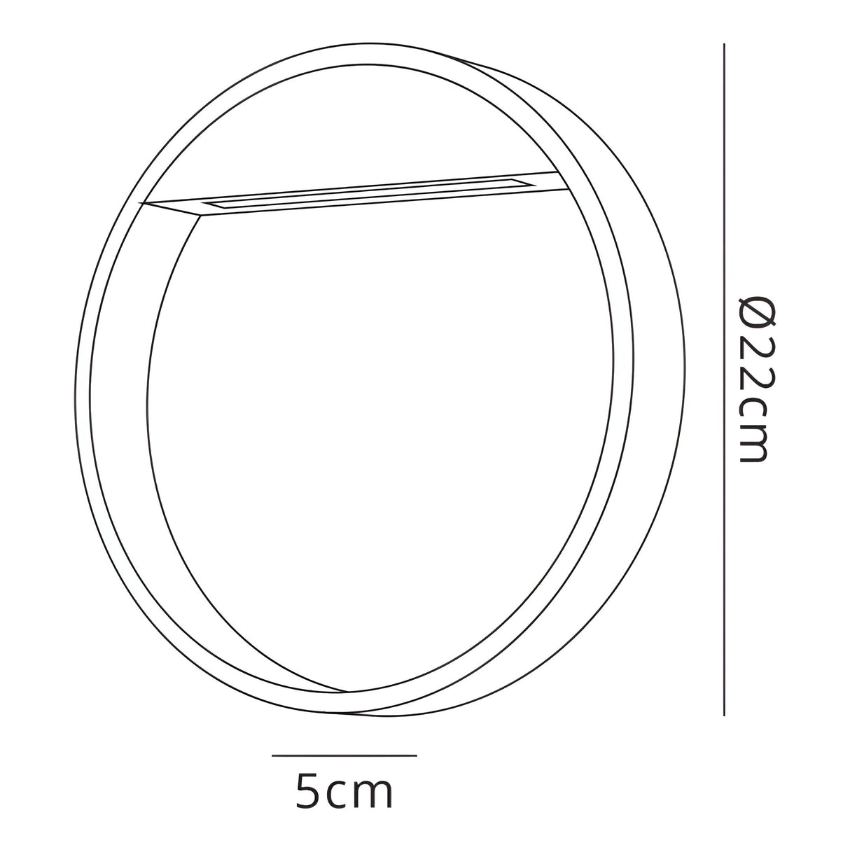 Cycle Small Outdoor LED Wall Light 10W 3000K - Dark Grey