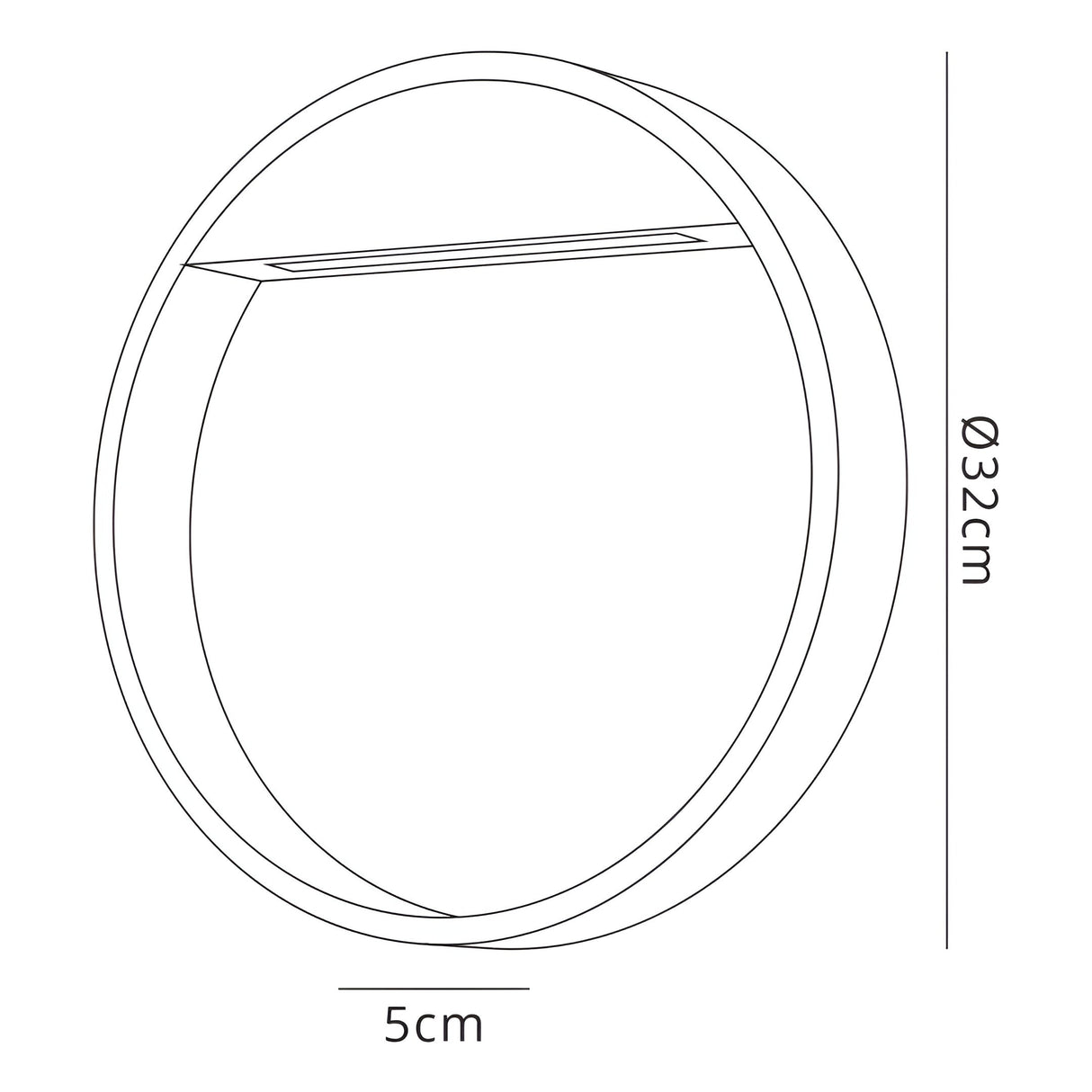 Cycle Large Outdoor LED Wall Light 12W 3000K - Dark Grey