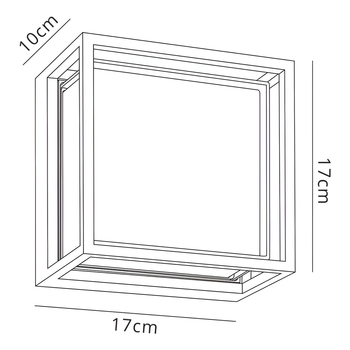 Chamonix Square Outdoor LED Ceiling/Wall Light - White