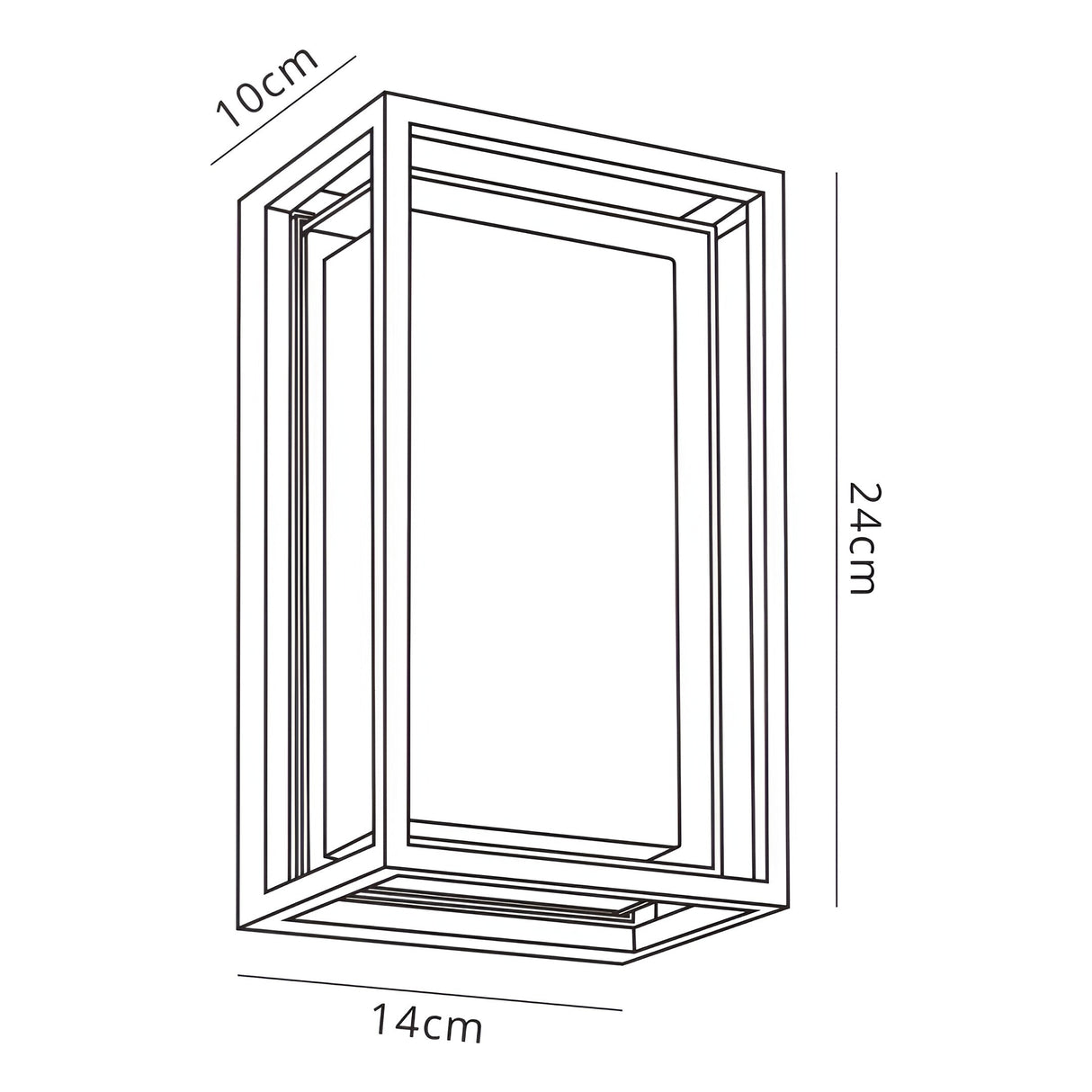 Chamonix Rectangular Outdoor LED Ceiling/Wall Light - Anthracite