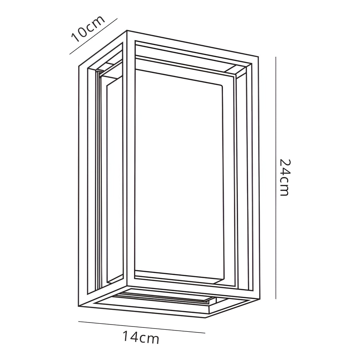 Chamonix Rectangular Outdoor LED Ceiling/Wall Light - White