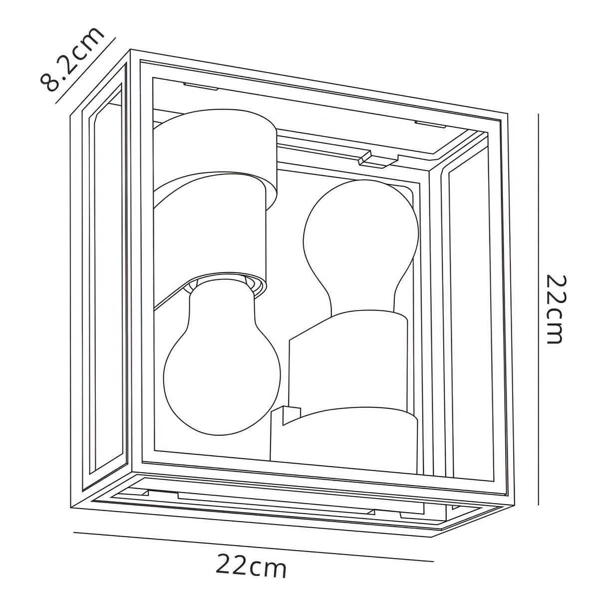 Verbier 2 Light Outdoor Ceiling/Wall Light - Dark Grey