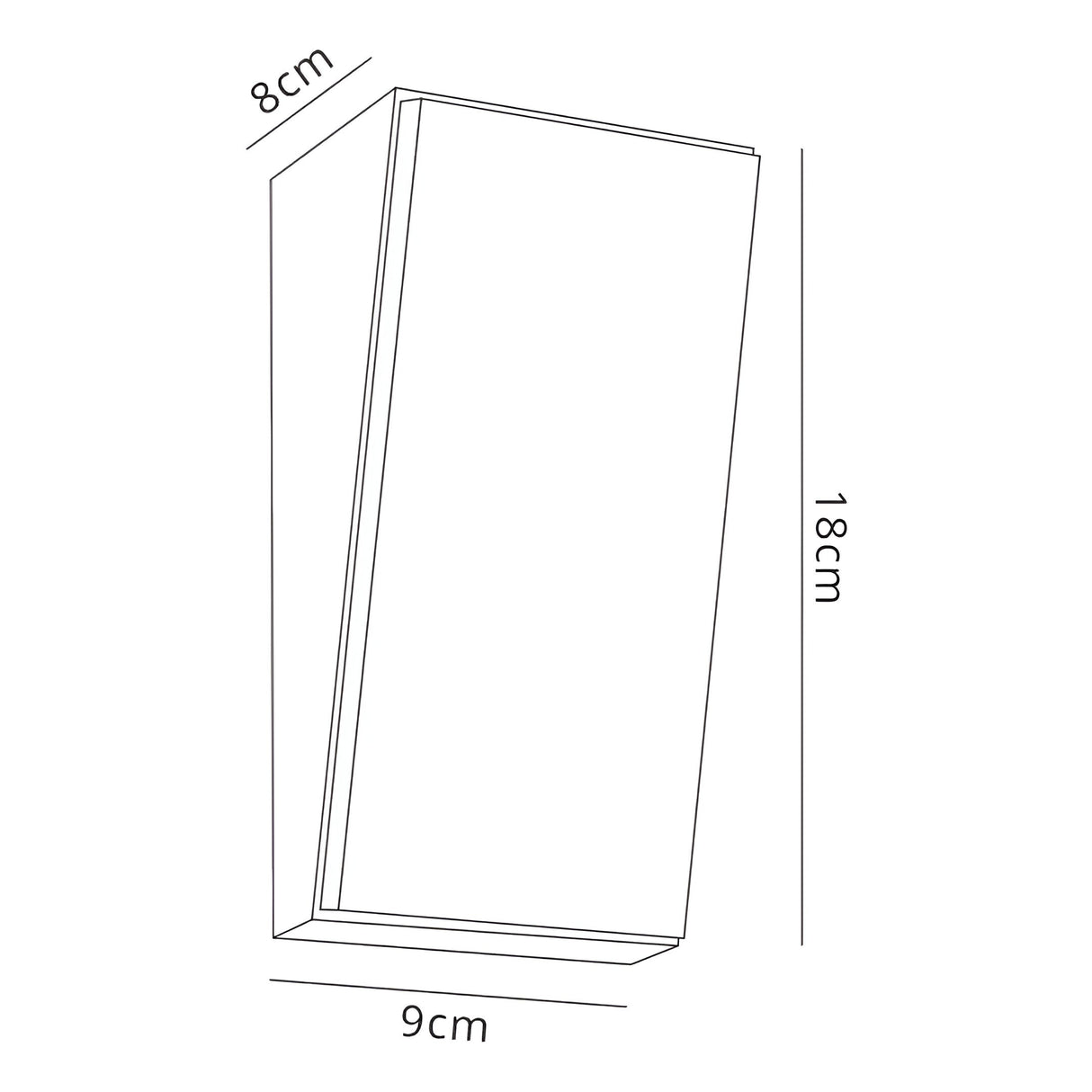 Solden Vertical Outdoor LED Wall Light 9W 3000K - White