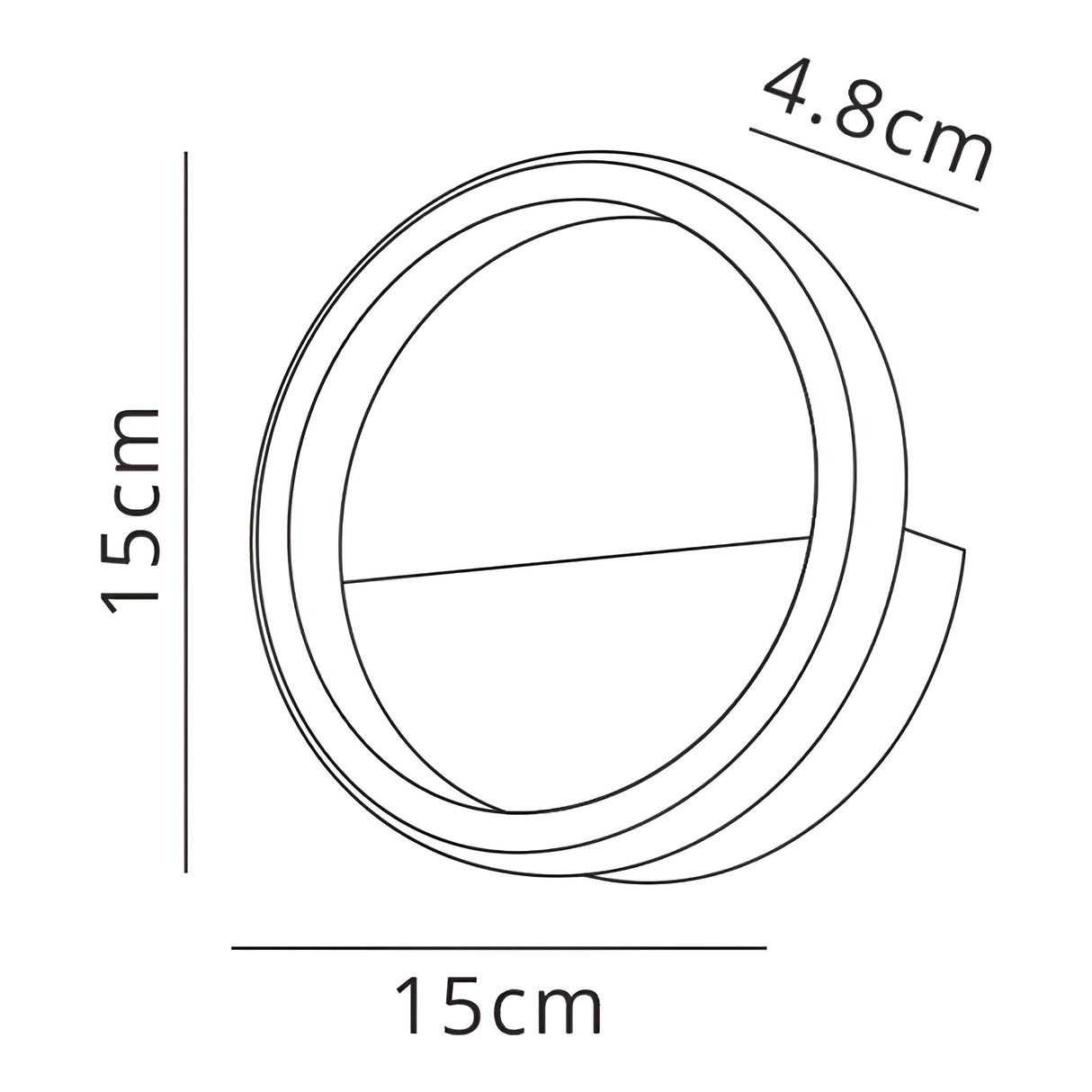 Kitesurf 15cm LED Wall Light 8W 3000K - Black