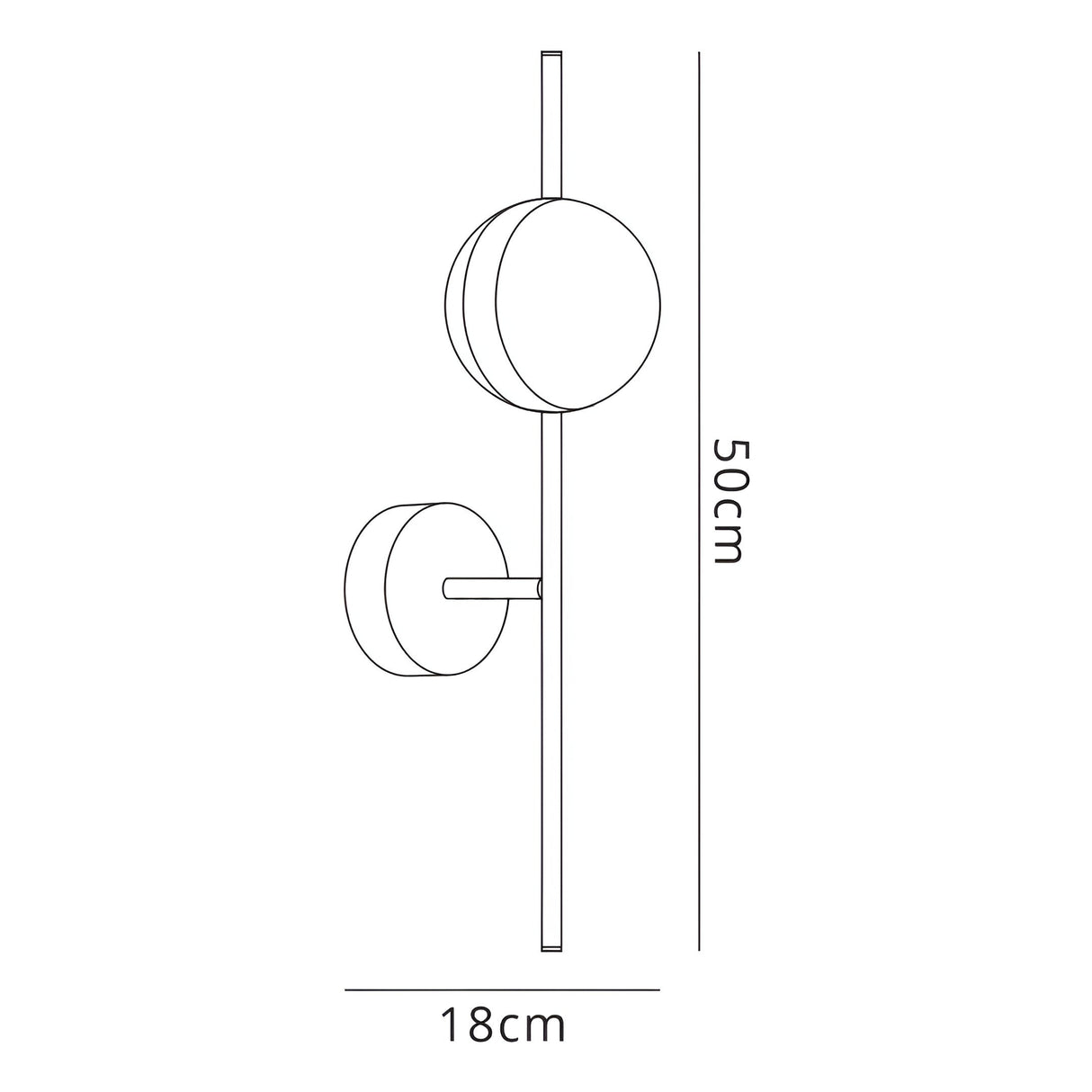 Cuba LED Wall Light 8W 3000K - Gold/Black