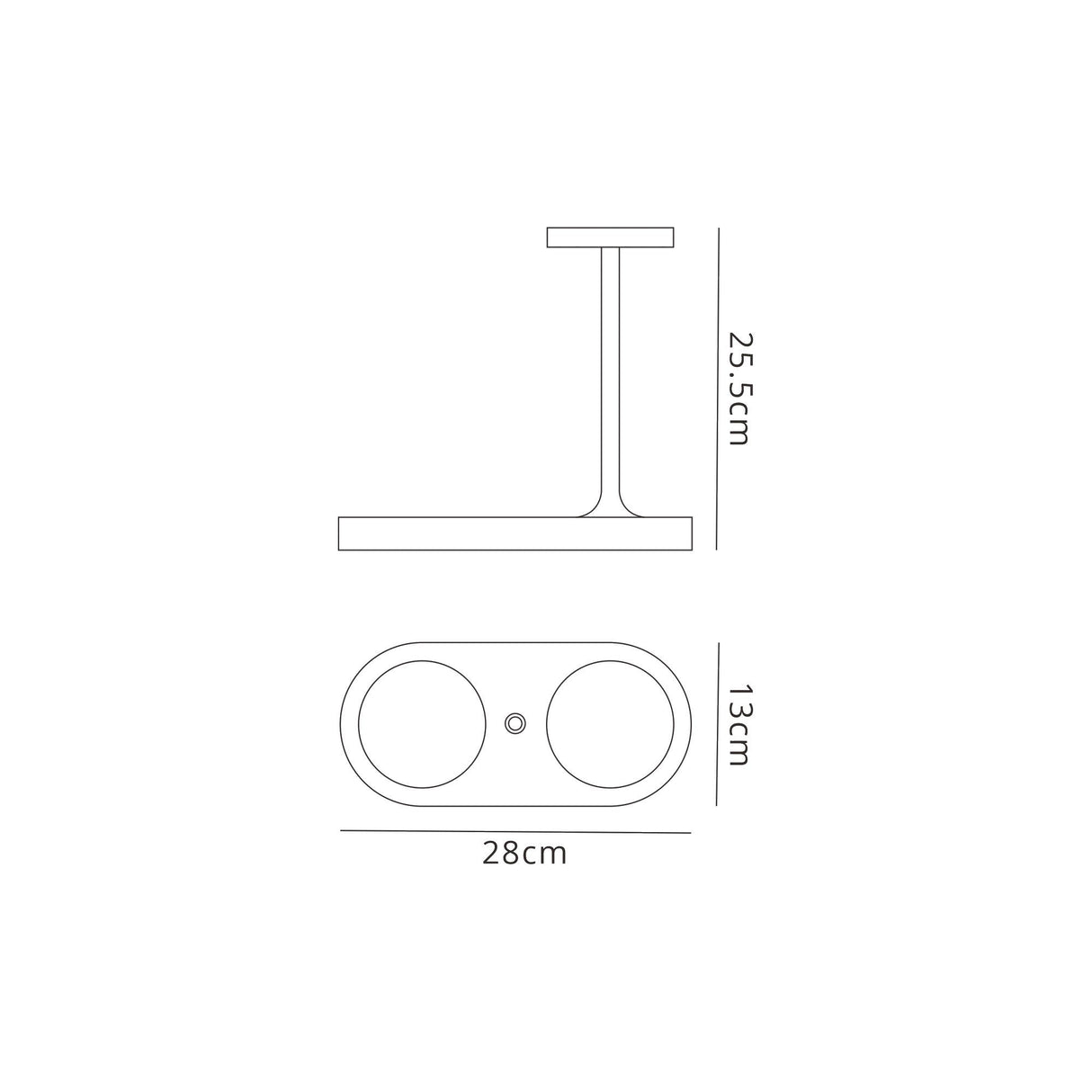 Ceres LED Table Lamp With Mobile Phone Charger & USB Charger - White